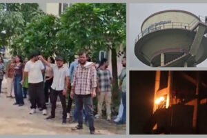 आयुर्वेद विवि में पानी की टंकी पर 12 घंटे तक प्रदर्शन, रात 1 बजे VC ने दिया लिखित आश्वासन, तब नीचे उतरे छात्र